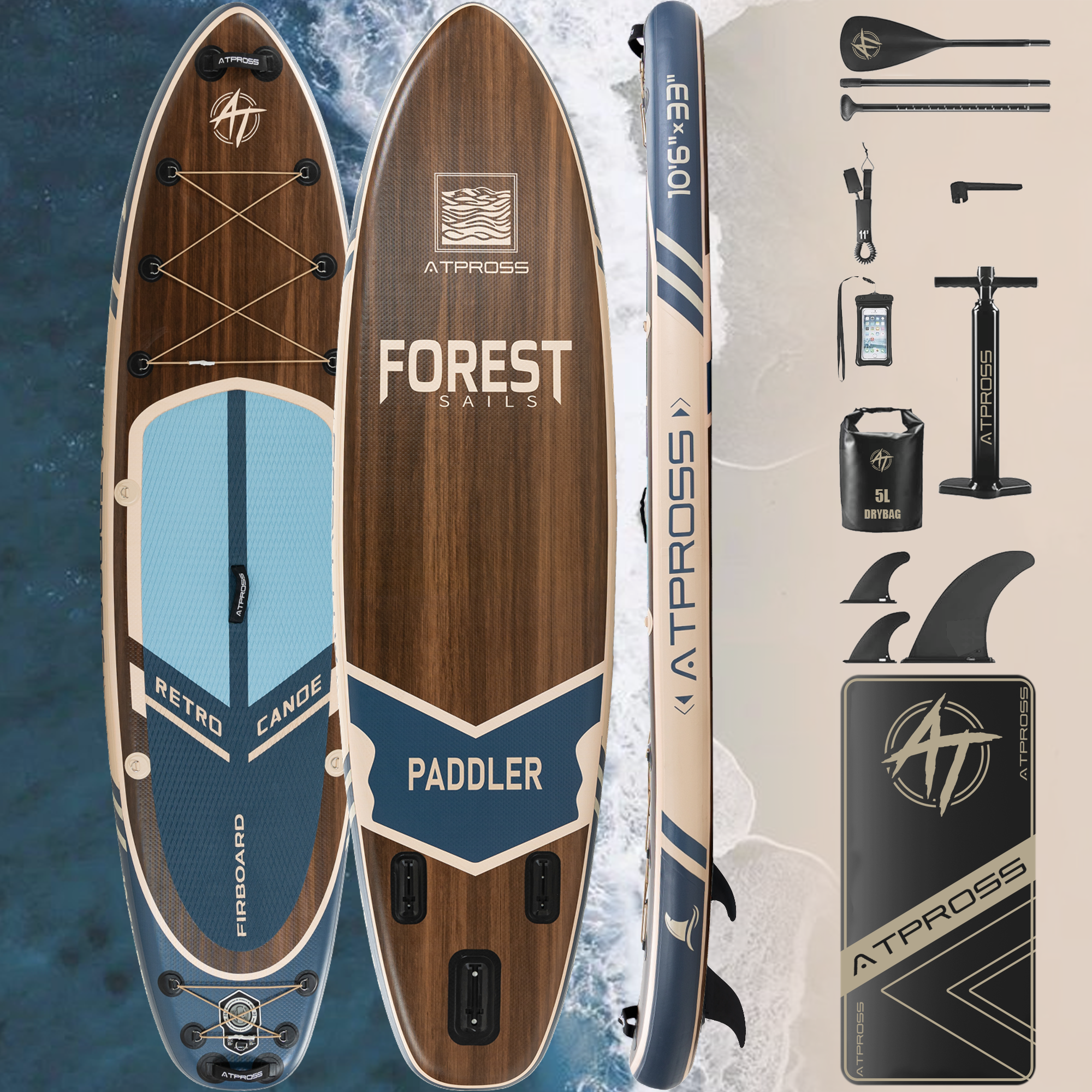 AT-PB26-B Inflatable Paddle Board