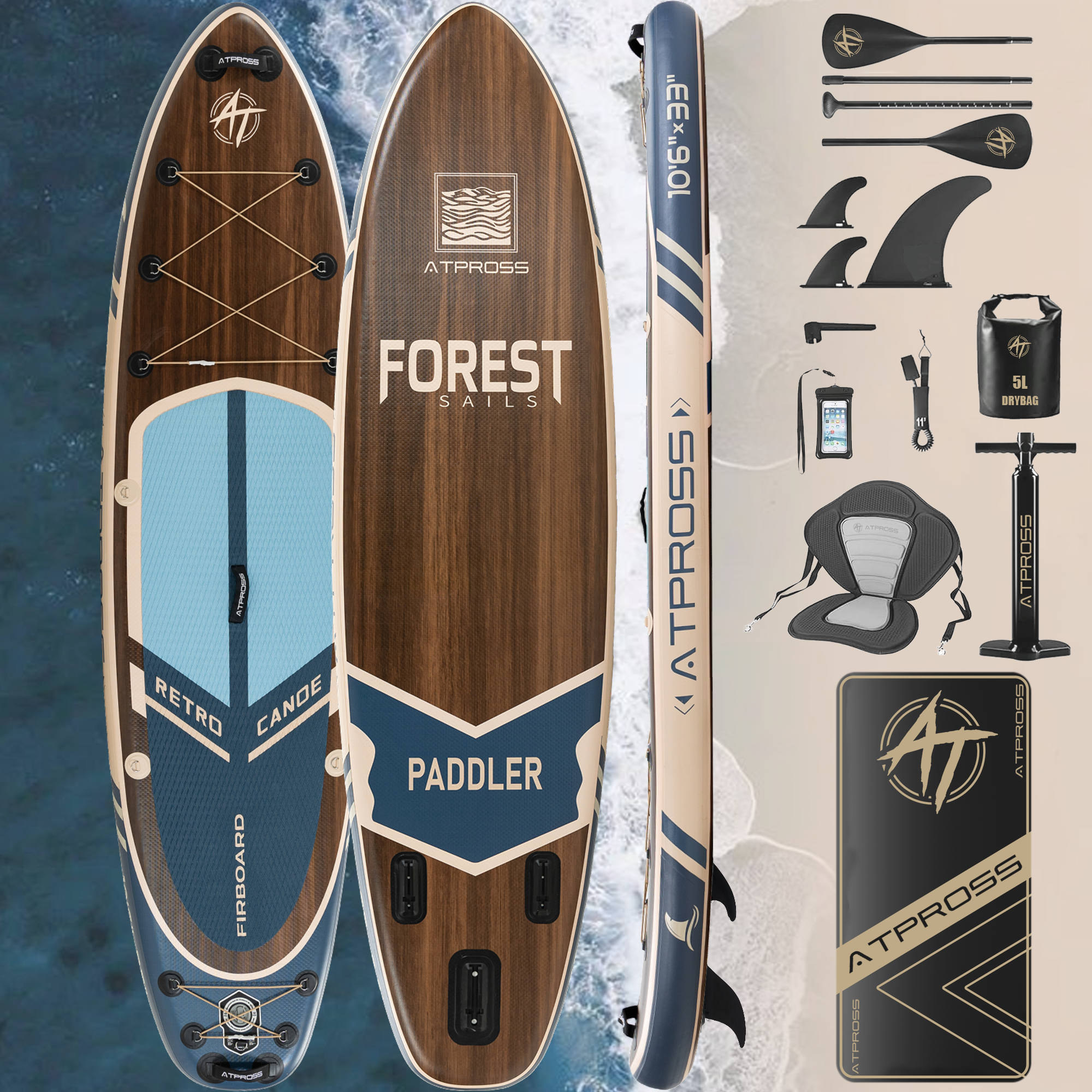 AT-PB26-B Inflatable Paddle Board