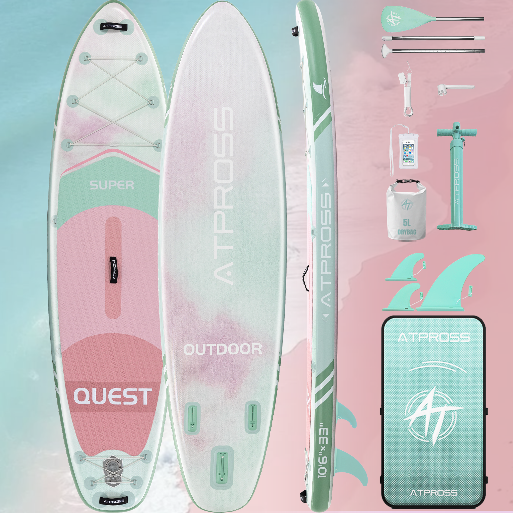 AT-PB26-B Inflatable Paddle Board