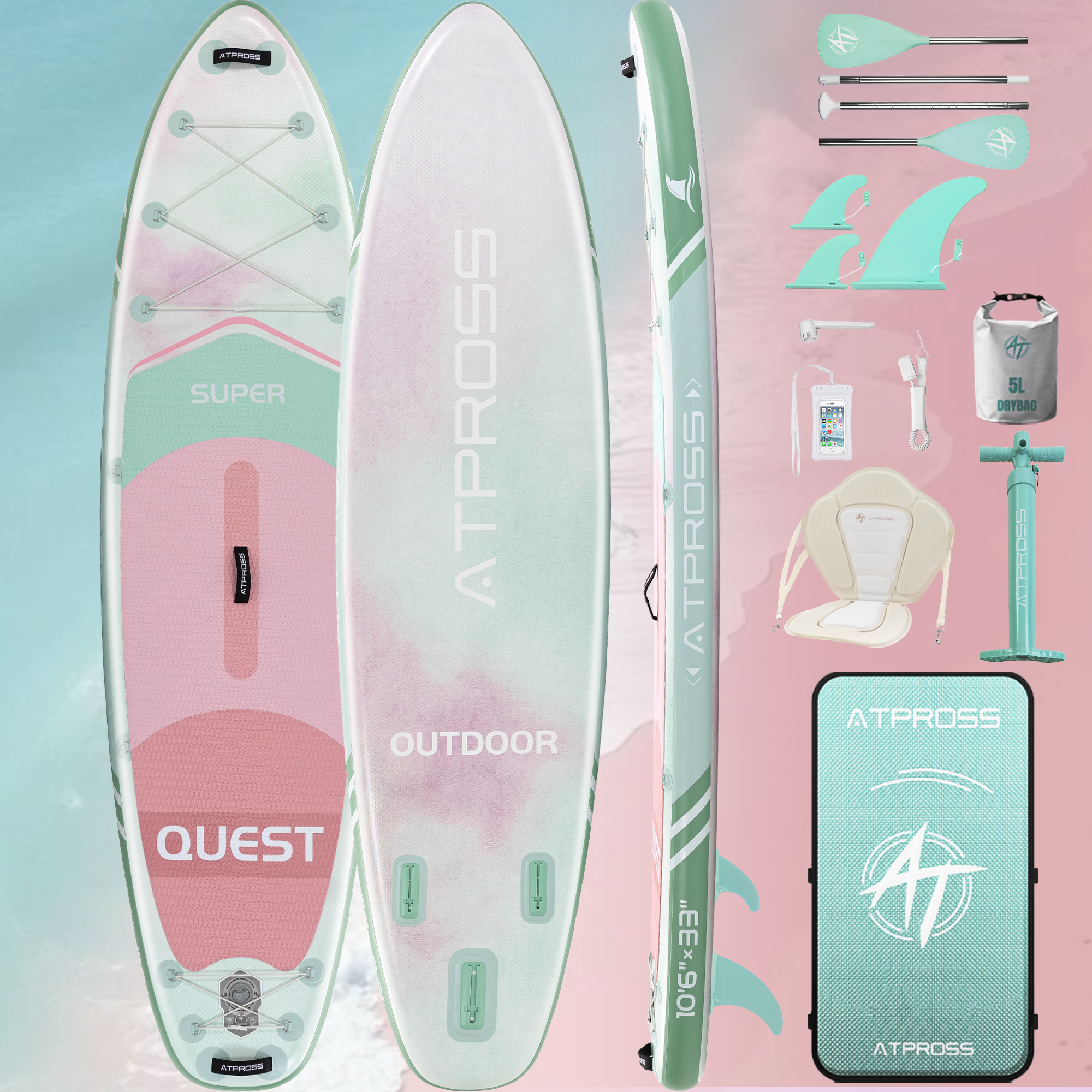 AT-PB26-B Inflatable Paddle Board