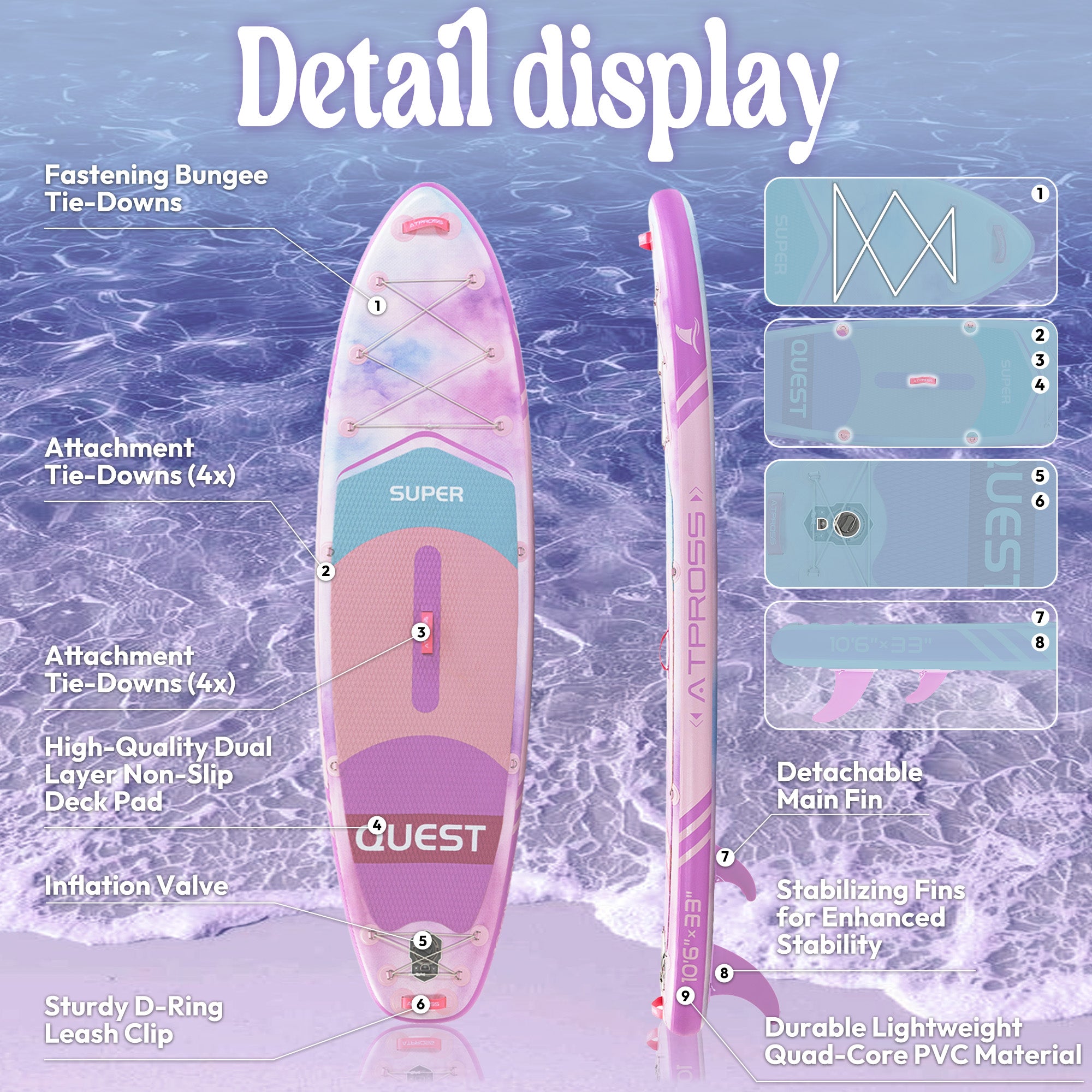 AT-PB26-B Inflatable Paddle Board