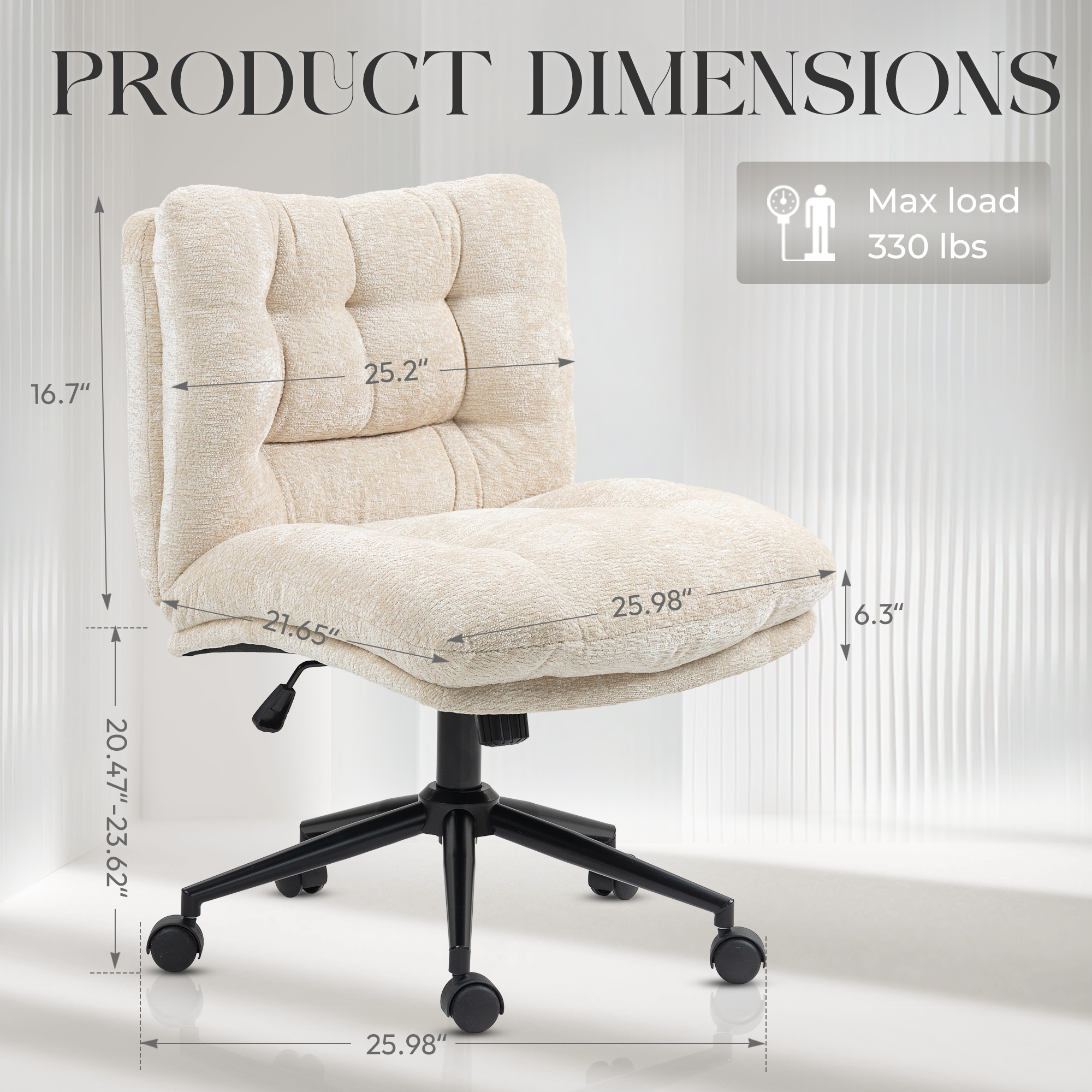 Ultifit H2 Armless Criss Cross Office Chair