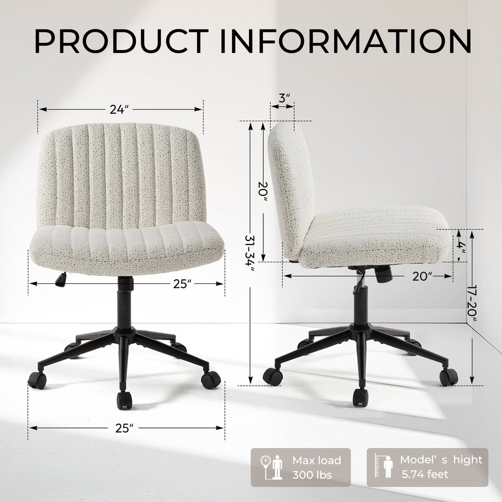 Ultifit H1 Office Chair Armless Criss Cross