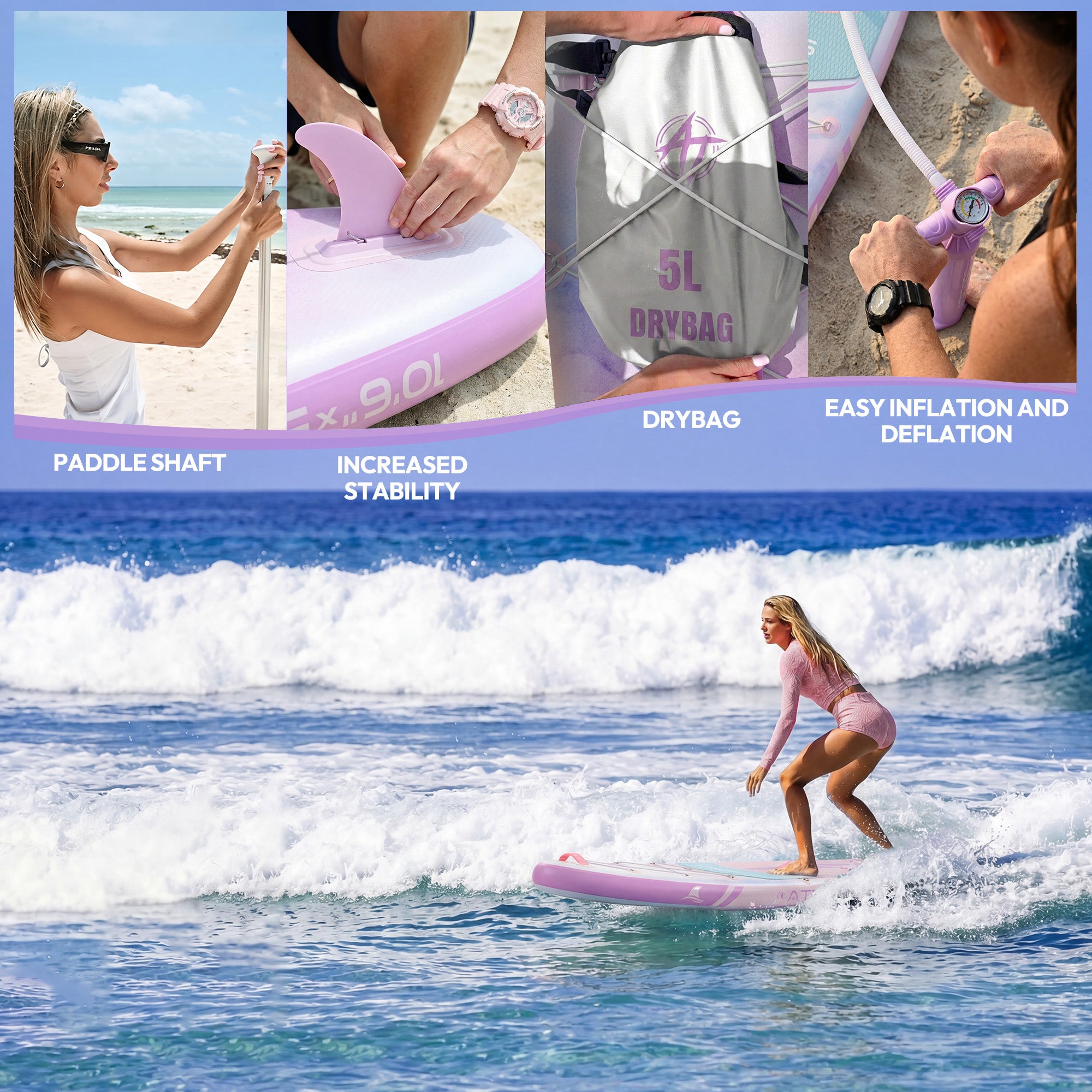 AT-PB26-B Inflatable Paddle Board
