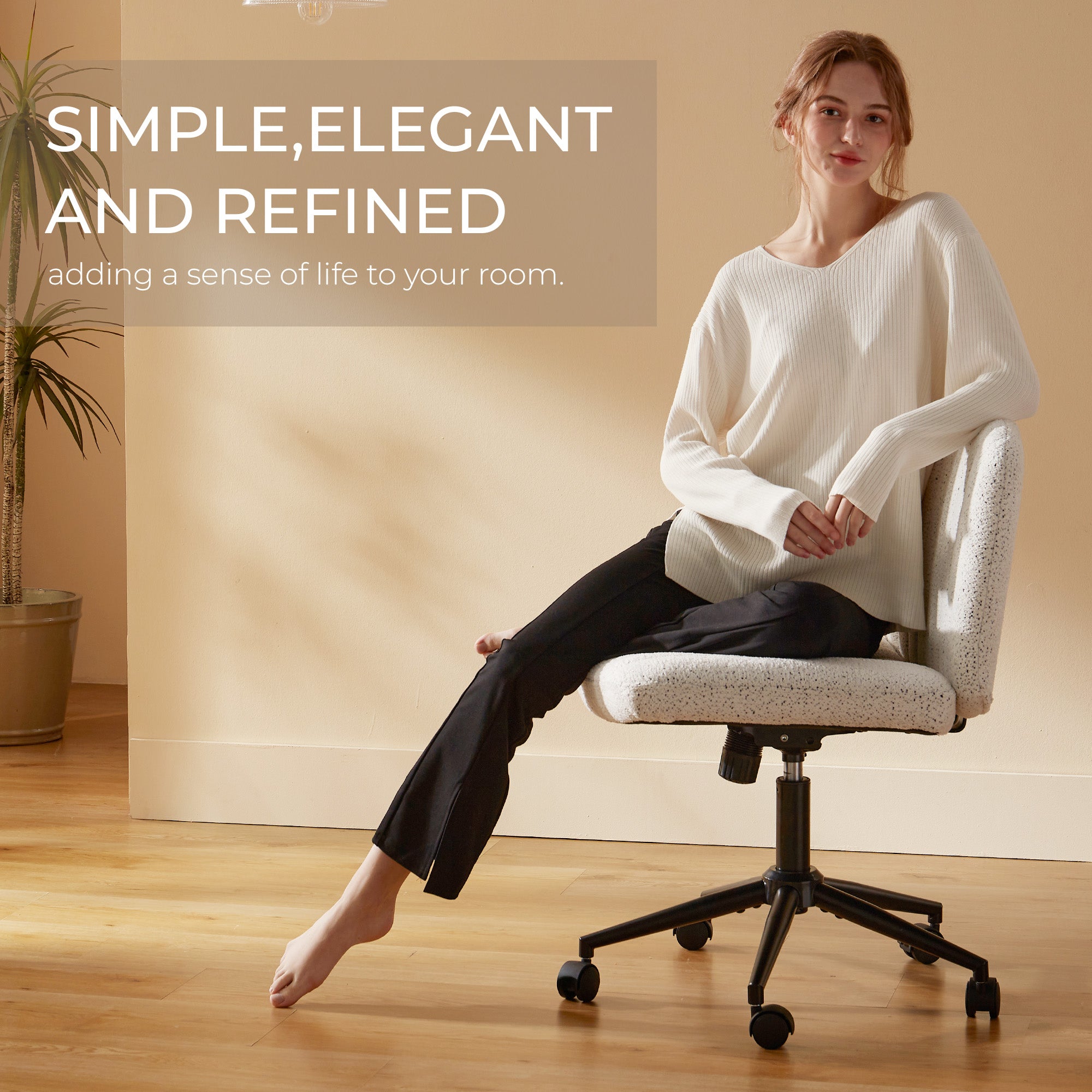 Ultifit H1 Office Chair Armless Criss Cross